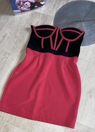 Сукня коротка рожева