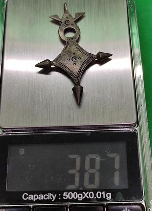 Кулон підвіска для носіння на шнурку хрестик хрест - прикраса аксесуар біжутерія - 310