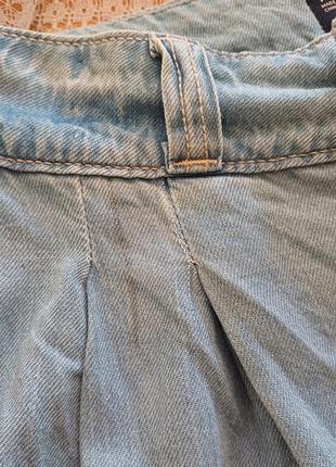 Стильная короткая легкая джинсовая юбка hollister10 фото