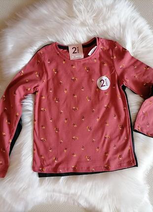 Лонгслив для девочки, в наборе 2 шт