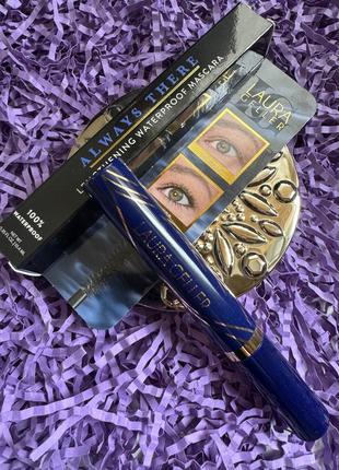 Розкiшна iталiйська водостiйка туш для вiй laura geller always there lengthening waterproof mascara