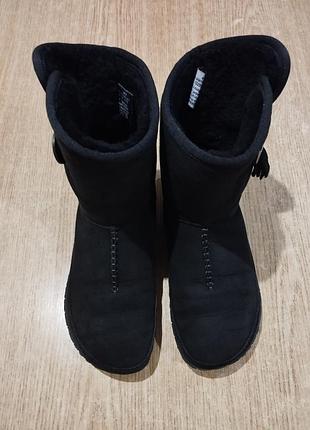 Натуральные сапоги clarks замшевые овчина угги зимние