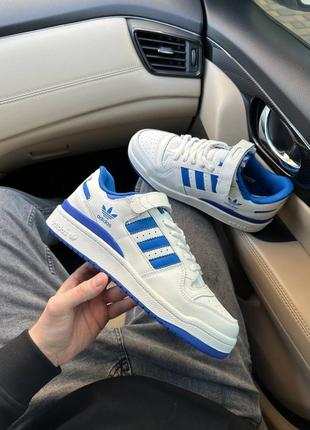 Кросівки adidas forum 84 low white blue 🔥