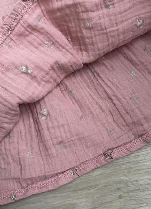 Муслиновая розовая кофточка 18-24 м7 фото