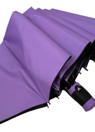 Жіноча парасолька напівавтомат на 10 спиць антивітер з принтом міст всередині від bellissimo, бузковий, м 0628-22 фото
