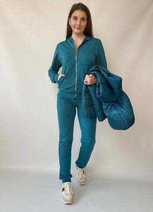 42-52р весенний женский прогулочный спортивный костюм двунитка с3 фото