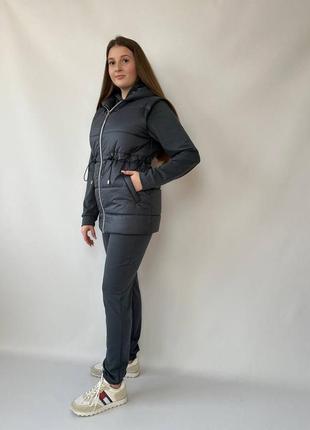 42-52р весенний женский прогулочный спортивный костюм двунитка с7 фото