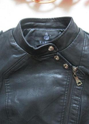 Шикарная курточка косуха экокожа yarina 💜🌺💜5 фото