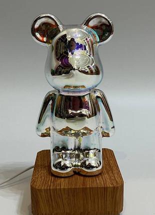 3d нічник мишка феєрверк, світильник-лампа ведмідь bearbrick 8 кольорів.4 фото