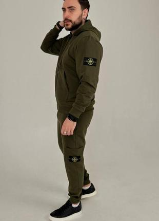 Спортивний костюм в стилі stone island кофта на змійці та штани новинка акційна ціна