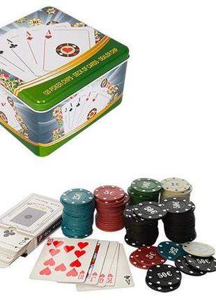 Настільна гра покер d7 фішки з номіналом1 фото