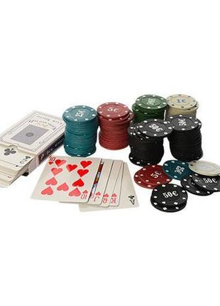 Настільна гра покер d7 фішки з номіналом3 фото