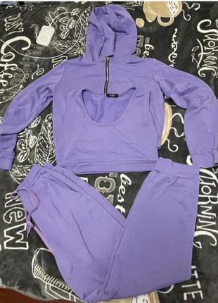 Спортивный костюм тройка фиолетовый