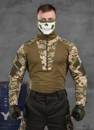 Військова бойова сорочка піксель демісезонна тактична кофта якісний літній тактичний убакс з довгими рукавами7 фото