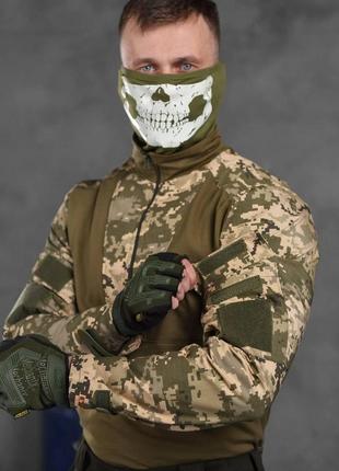 Военная боевая рубашка пиксель демисезонная тактическая кофта качественный летний тактический убакс с длинными6 фото