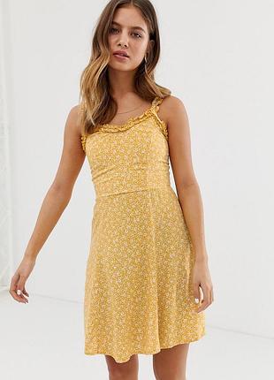 Сукня сарафан міні у квіти з віскози 💛boohoo💛