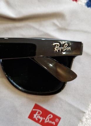 Сонцезахисні окуляри ray ban wayfarer поляризаційні антиблікові uv400 супер чорні. нові 🔥5 фото