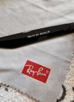 Солнцезащитные очки ray ban wayfarer поляризационные антибликовые uv400 супер черные. новые 🔥8 фото