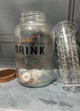 Скляний лимонадник з краном і ємністю для льоду 3,6 л2 фото