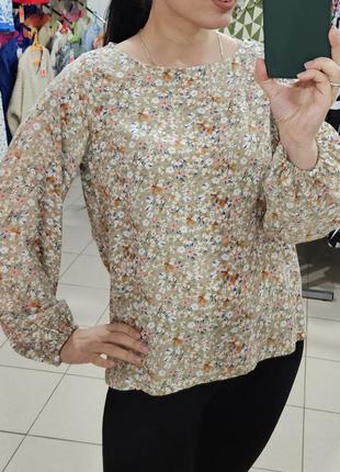 Нежная цветочная блуза6 фото