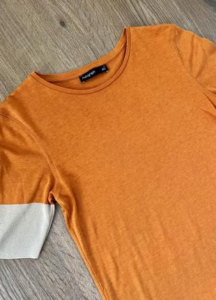 Кофта короткий рукав футболка блуза autograph оранжевый кирпичный размер s лиоцелл5 фото