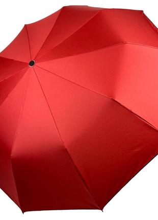 Жіноча парасолька напівавтомат на 10 спиць антивітер з принтом міст всередині від bellissimo, червоний, м 0628-83 фото