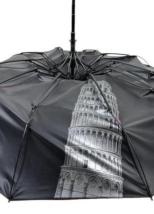 Женский зонт полуавтомат на 10 спиц антиветер с принтом городов внутри от bellissimo,...