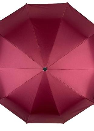Жіноча парасолька напівавтомат на 10 спиць антивітер з принтом міст всередині від bellissimo, бордовий, м 0628-75 фото
