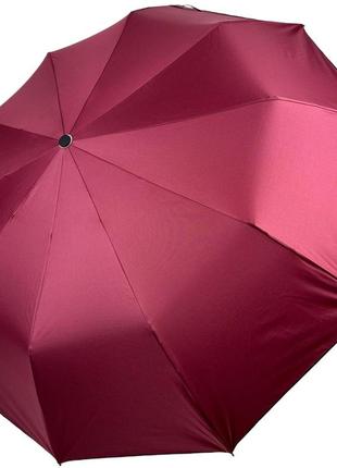 Жіноча парасолька напівавтомат на 10 спиць антивітер з принтом міст всередині від bellissimo, бордовий, м 0628-73 фото