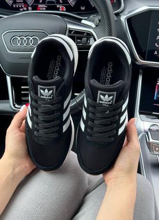 Женские кроссовки adidas originals iniki w black white4 фото