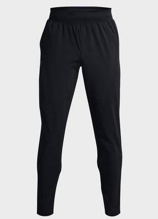 Мужские черные спортивные штаны ua stretch woven pant5 фото