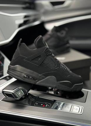 Мужские кроссовки nike air jordan 4 retro m all black