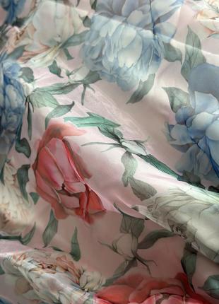 Фатиновое платье цветочный принт пионы3 фото