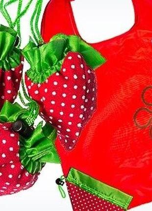 Сумка для покупок, шоппер-трансформер «спелая клубника».