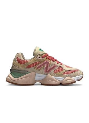 Жіночі кросівки new balance 9060 — beige pink green