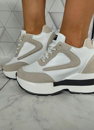 Сникерсы не платформы со скрытой танкеткой, кроссовки весна-осень. сникерсы кроссовки платформа