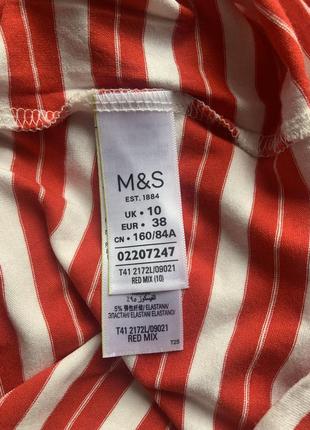 Футболка женская в полоску marks and spencer вырез на спине6 фото