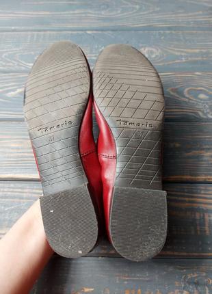 Tamaris, дуже зручні шкіряні туфлі/,балетки від відомого німецького бренду ❤5 фото