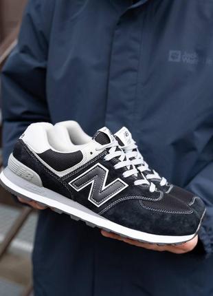 Чоловічі кросівки new balance 574 dark blue white