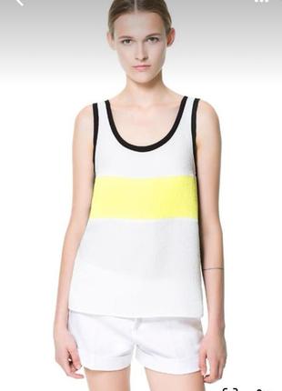 Майка топ з чорними брителями тренд купить мода 2024 розмір m