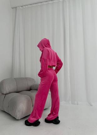 ▪️костюм-тройка (кофта+брюки+топ) 🌷 велюровый костюм тройка идеально подойдет для прогулок9 фото