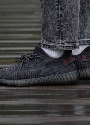 Мужские кроссовки adidas yeezy boost 350 v2 static black 40-41-42-43-44-455 фото