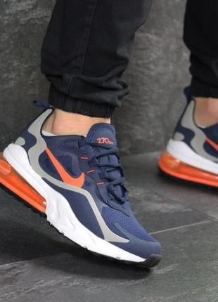 Кроссовки nike air max 270 react сине-оранжевые