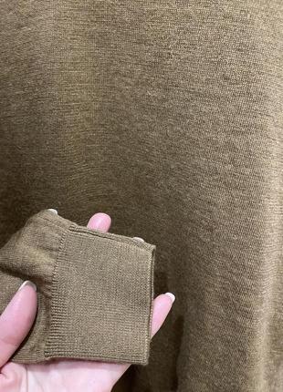 Стильный шерстяной пуловер 100% merino wool  camel5 фото