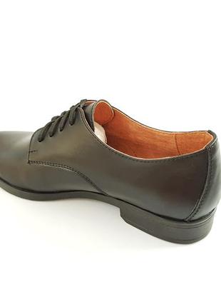 Женские туфли на невысоком каблуке из натуральной кожи удобные классические чёрные 37 разм prellesta6 фото