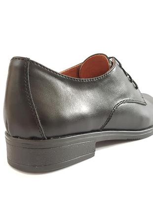 Женские туфли на невысоком каблуке из натуральной кожи удобные классические чёрные 37 разм prellesta7 фото
