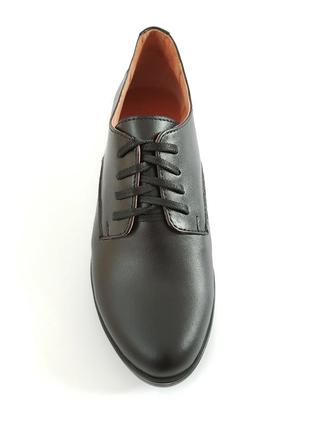 Женские туфли на невысоком каблуке из натуральной кожи удобные классические чёрные 37 разм prellesta5 фото