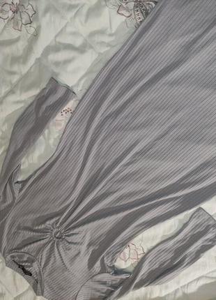 Boohoo, uk22, максі сукня рубчик з пікантним вирізом1 фото