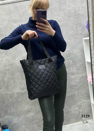 Женская стильная и качественная сумка из стеганой плащевки пудра8 фото