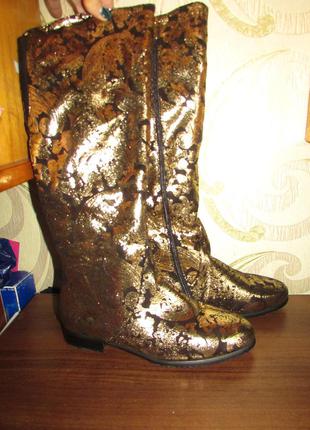 Сапоги узоры зима